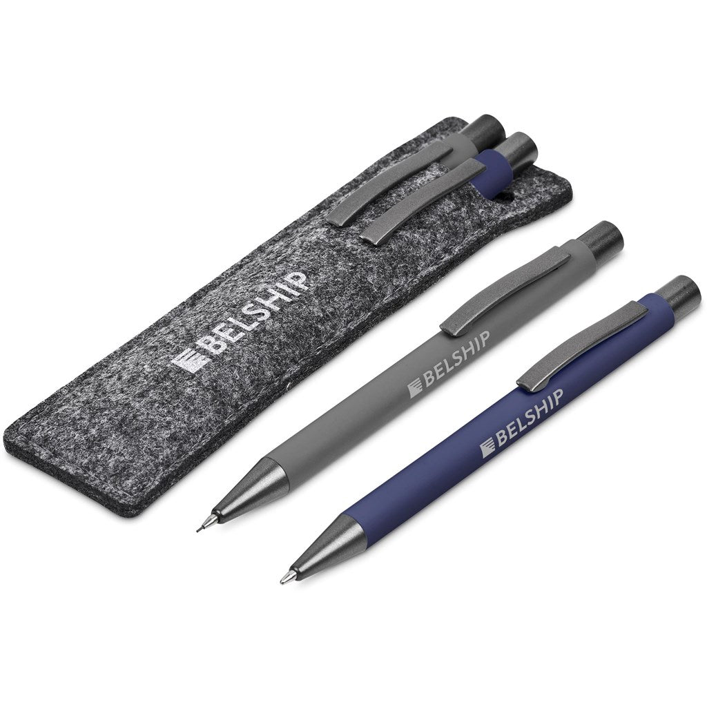 Omaha Ball Pen & Pencil Set in Navy — Print Fast Express