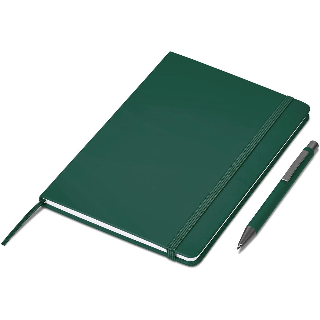 Viola Notebook & Pen Set in Dark Green - Print Fast Express