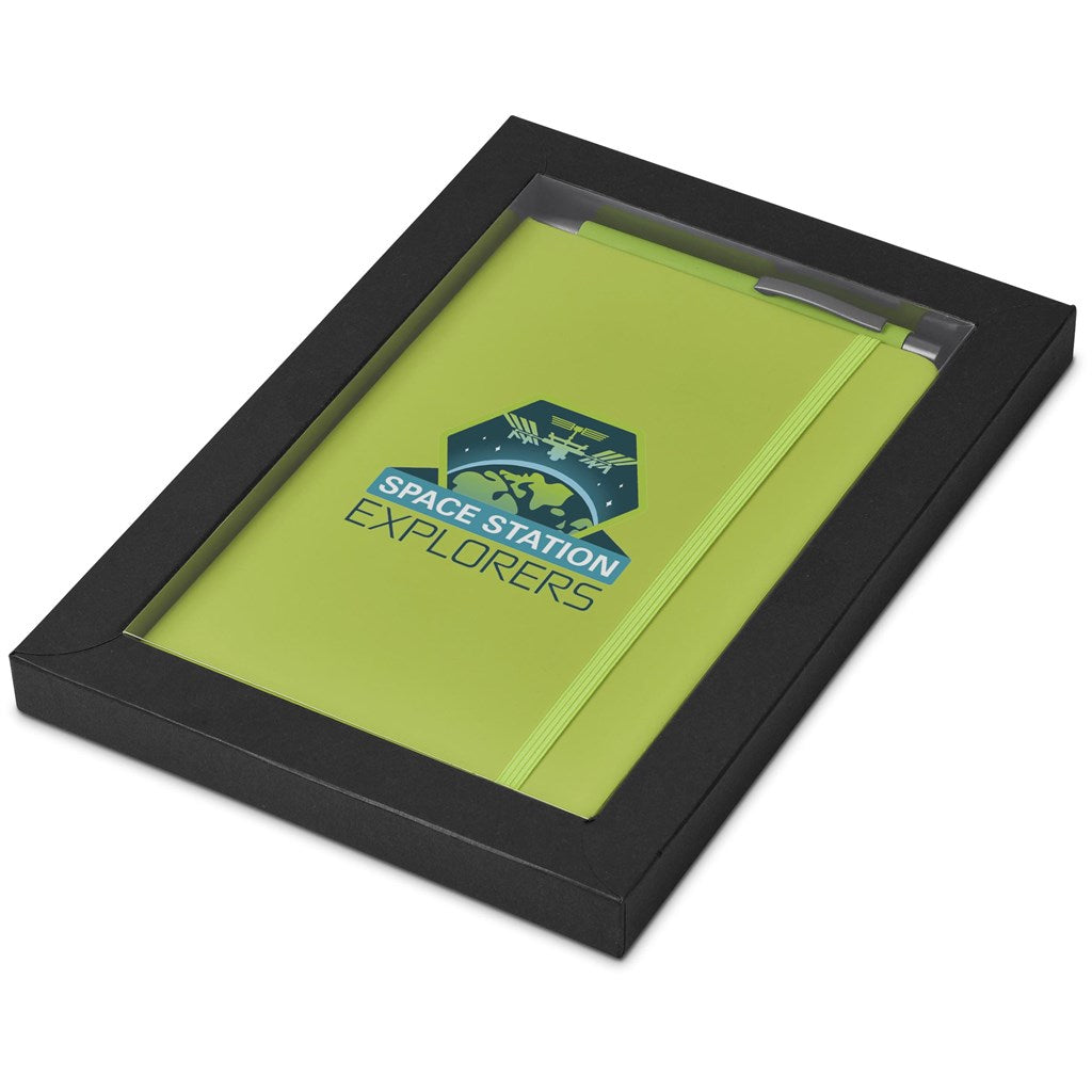 Viola Notebook & Pen Set in Lime — Print Fast Express