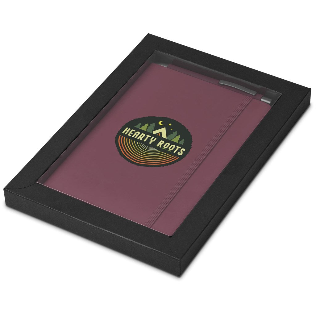 Viola Notebook & Pen Set in Maroon — Print Fast Express
