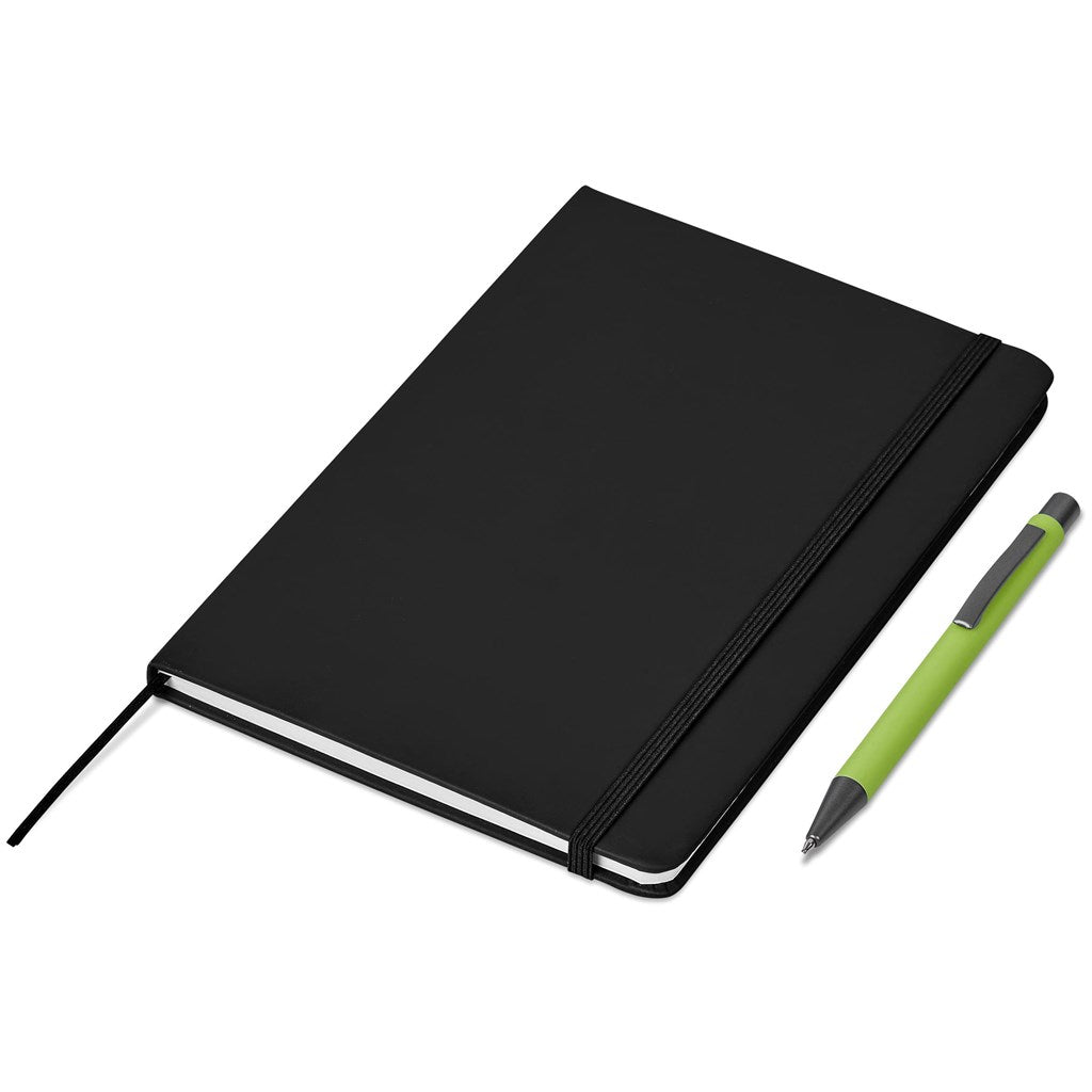 Dahlia Notebook & Pen Set in Lime - Print Fast Express