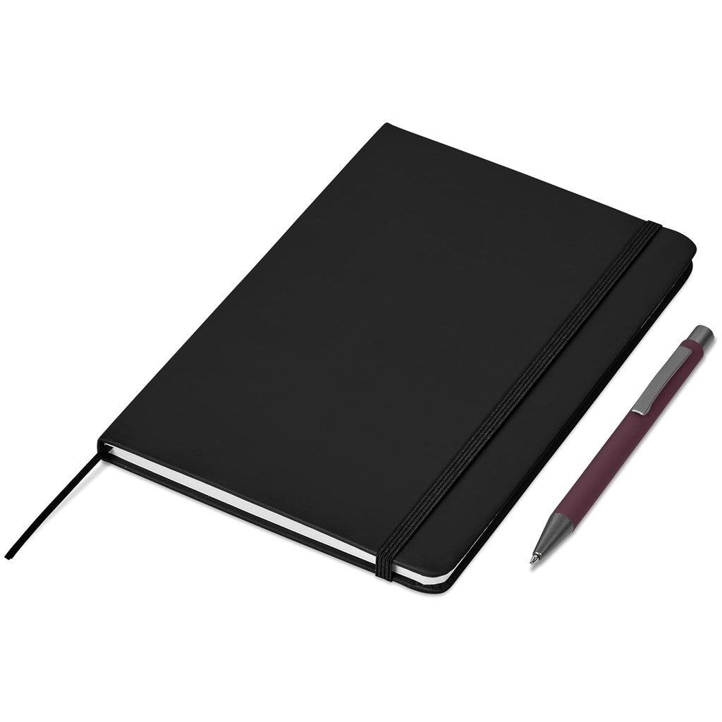 Dahlia Notebook & Pen Set in Maroon - Print Fast Express