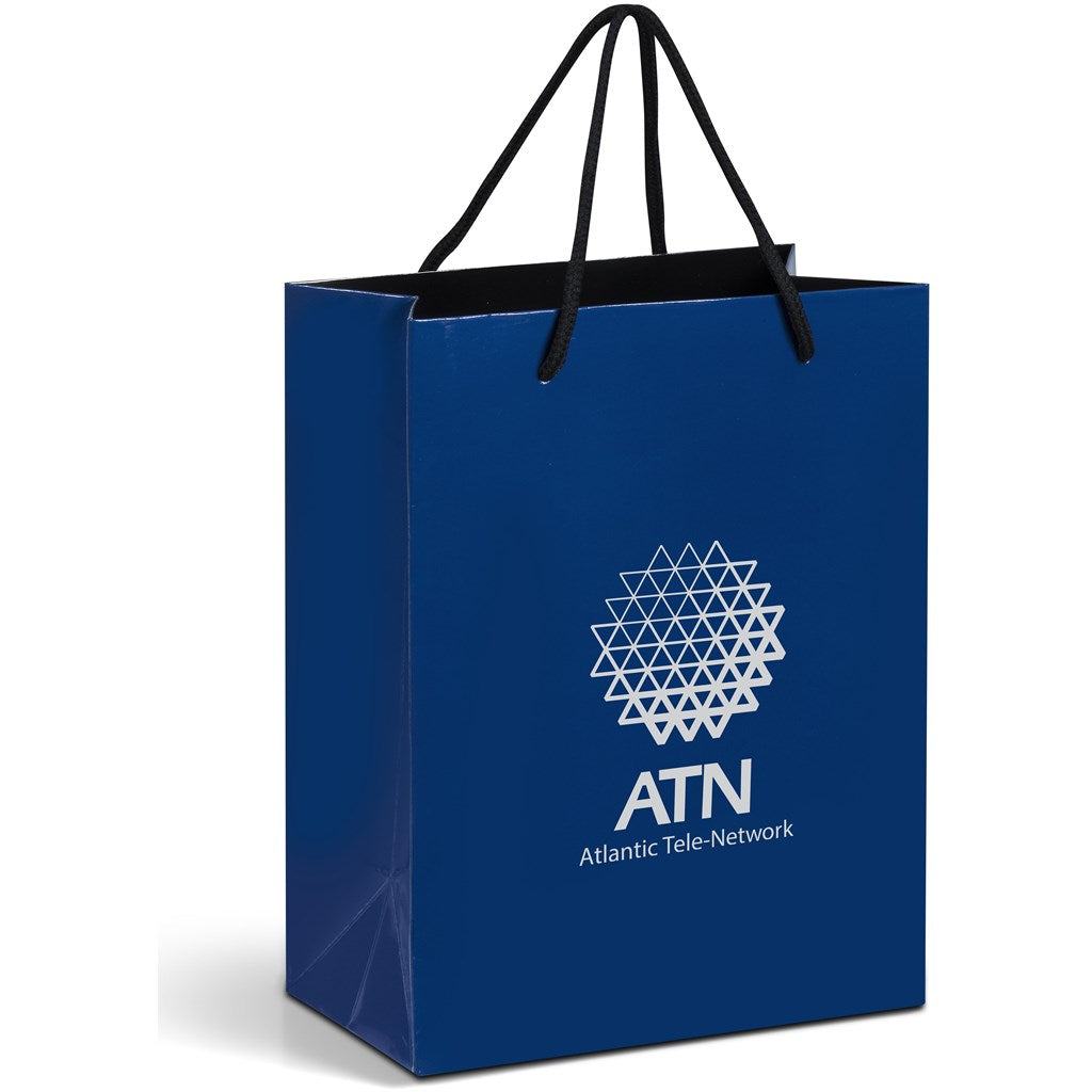 Altitude Dazzle Mini Paper Gift Bag in Navy — Print Fast Express