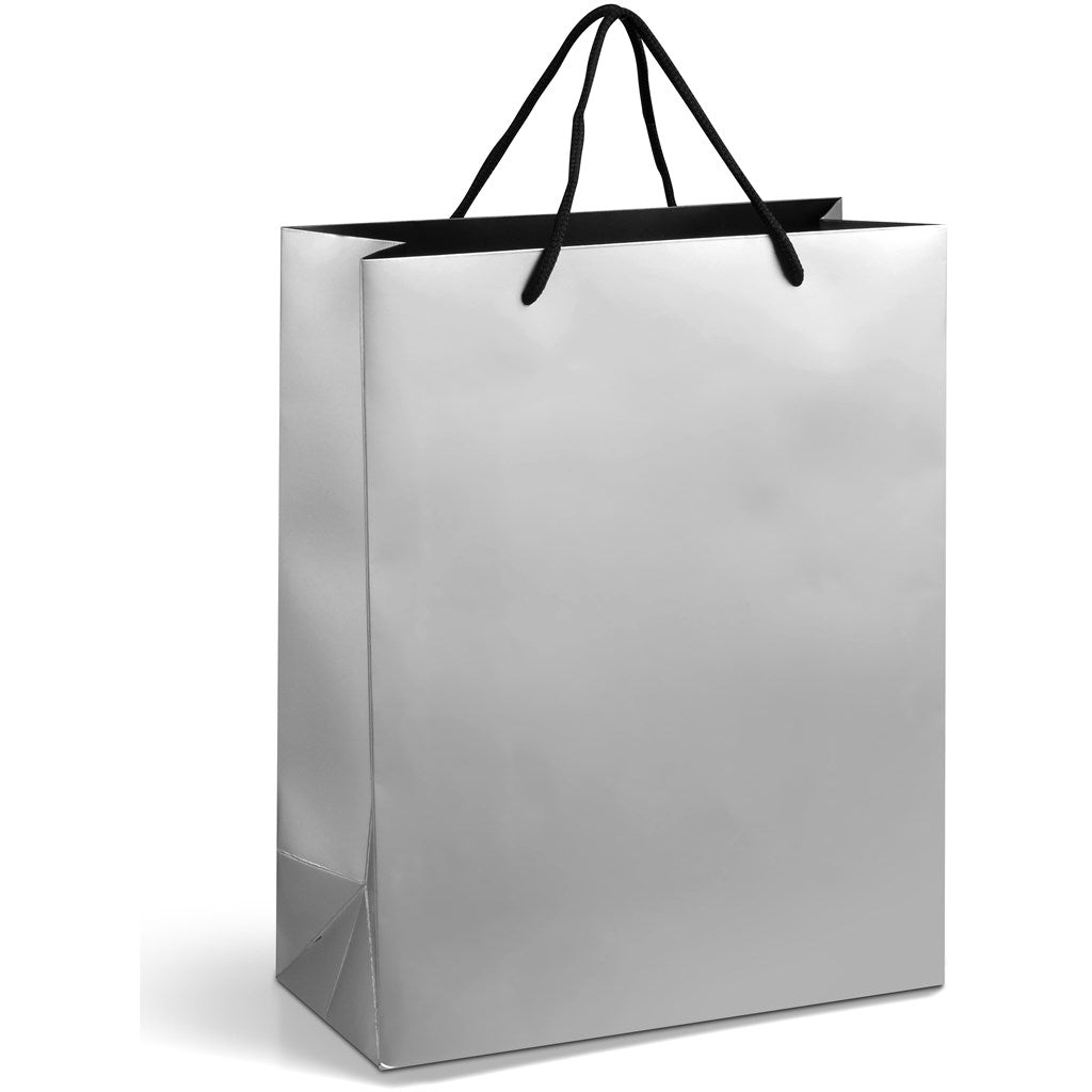 Altitude Dazzle Midi Paper Gift Bag in Silver - Print Fast Express