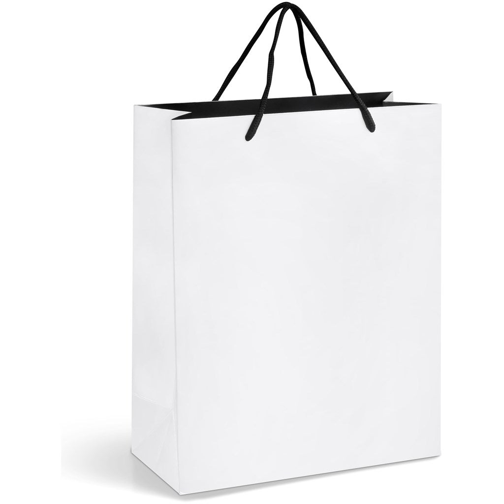 Altitude Dazzle Midi Paper Gift Bag in Solid White - Print Fast Express