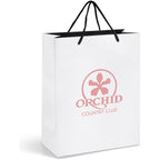Altitude Dazzle Midi Paper Gift Bag in Solid White — Print Fast Express