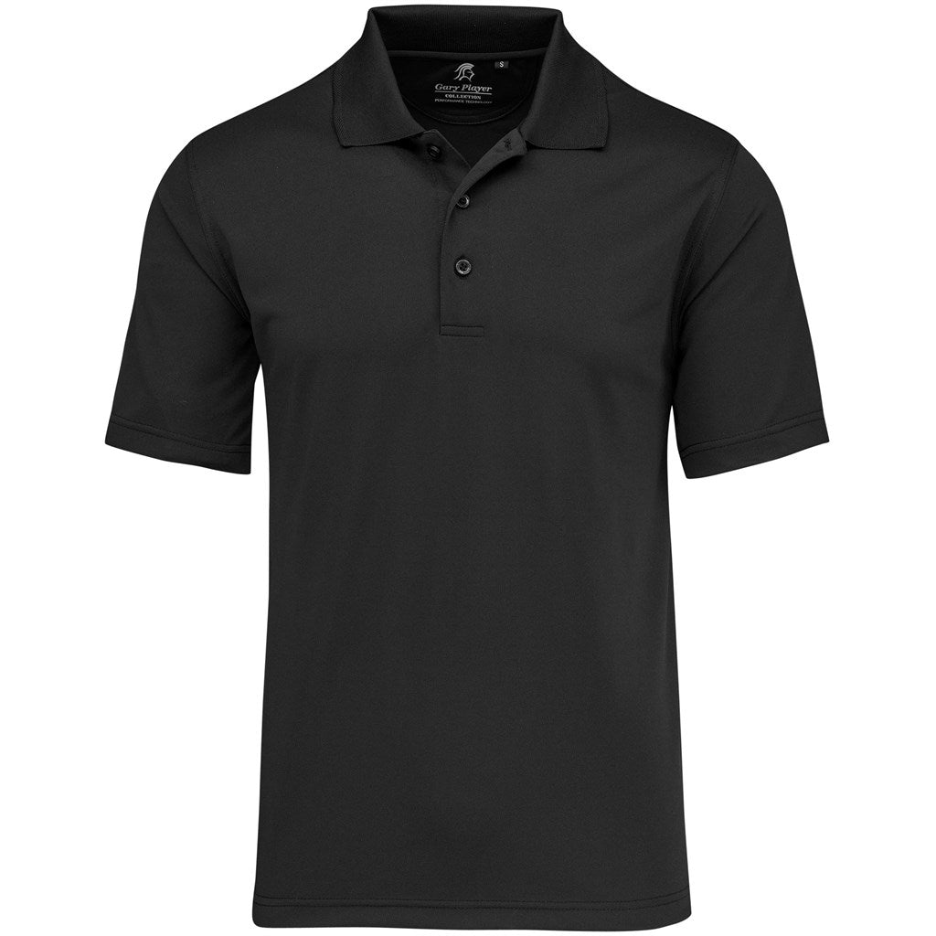 Mens Wynn Golf Shirt in Black — Print Fast Express
