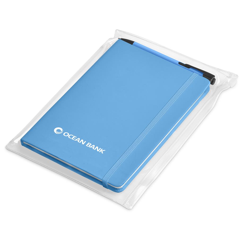 Altitude Powell Notebook & Pen Set in Light Blue — Print Fast Express