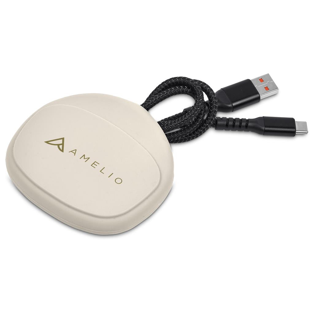 Altitude Fabbit Fast Charge USB-A to Type-C Charging Cable in Pouch in Cream — Print Fast Express