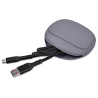 Altitude Fabbit Fast Charge USB-A to Type-C Charging Cable in Pouch in Grey - Print Fast Express
