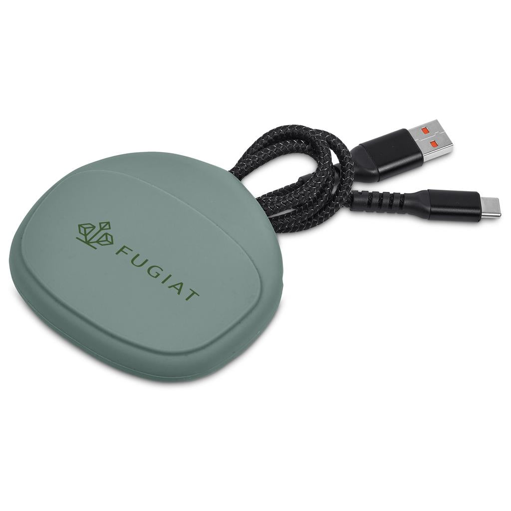 Altitude Fabbit Fast Charge USB-A to Type-C Charging Cable in Pouch in Moss Green — Print Fast Express
