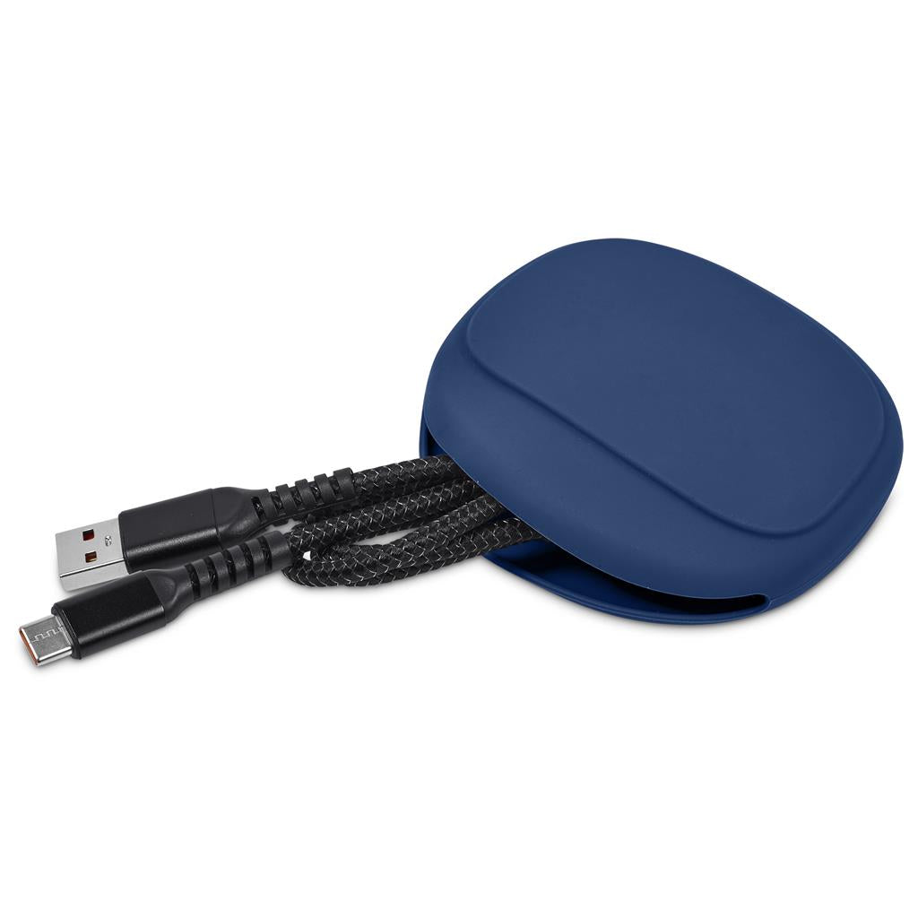 Altitude Fabbit Fast Charge USB-A to Type-C Charging Cable in Pouch in Navy - Print Fast Express