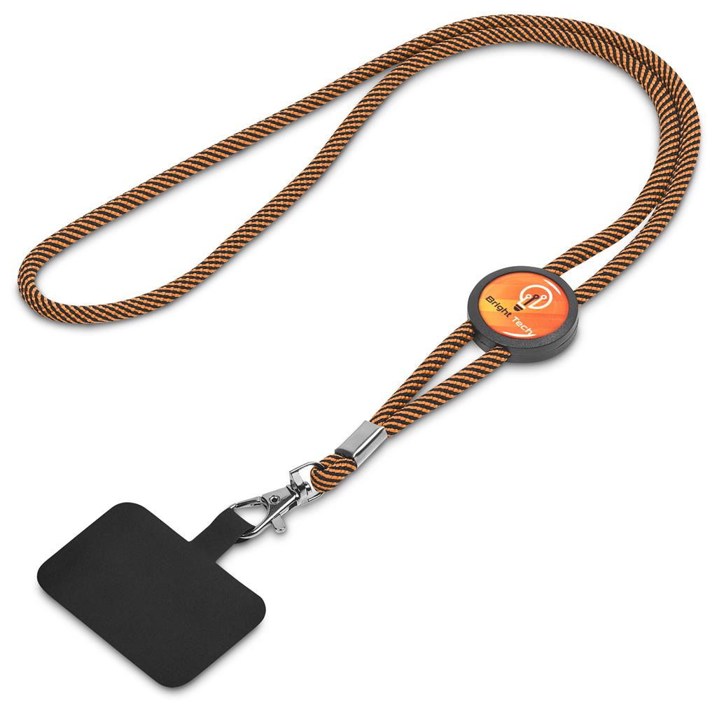 Altitude Twirl Phone Lanyard in Orange — Print Fast Express