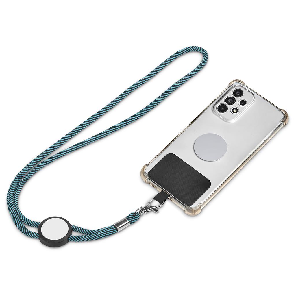 Altitude Twirl Phone Lanyard in Turquoise - Print Fast Express