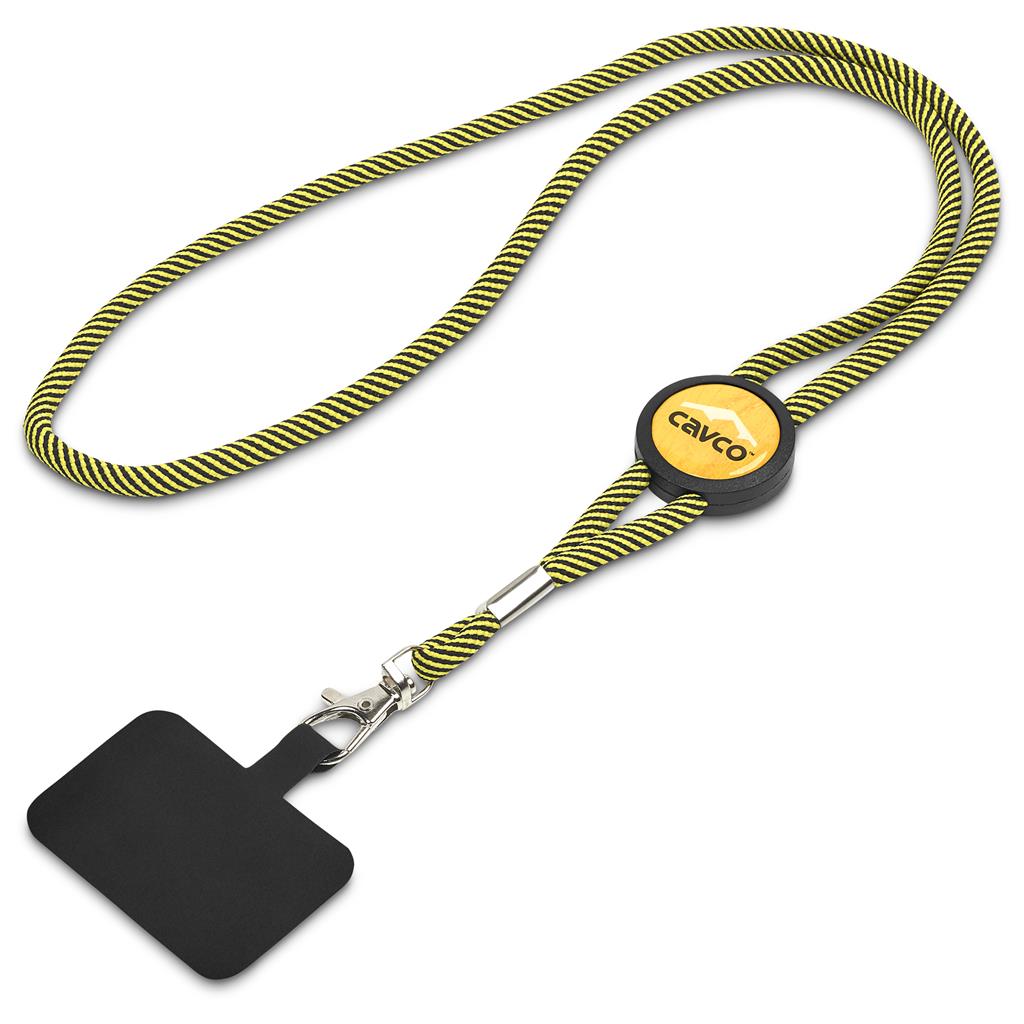 Altitude Twirl Phone Lanyard in Yellow — Print Fast Express