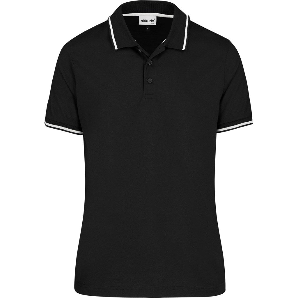 Mens Reward Golf Shirt in Black — Print Fast Express