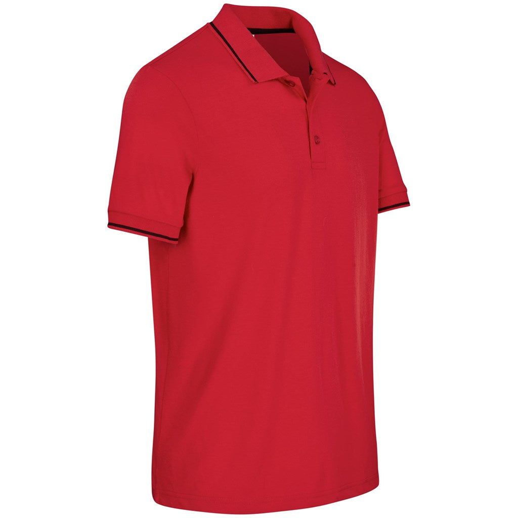 Mens Reward Golf Shirt in Red - Print Fast Express