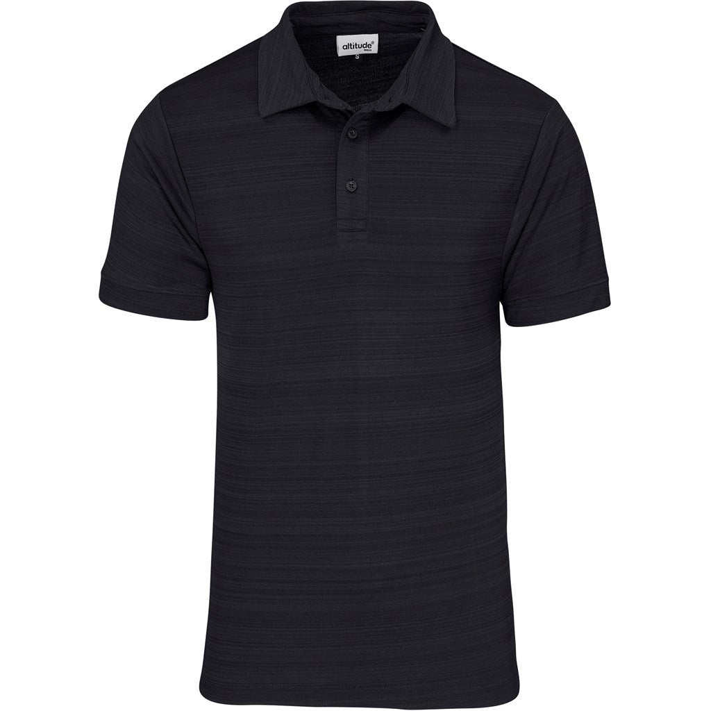 Mens Aberdeen Golf Shirt in Black — Print Fast Express