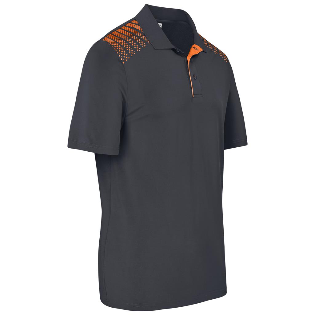 Mens Aerogrid Golf Shirt in Orange - Print Fast Express