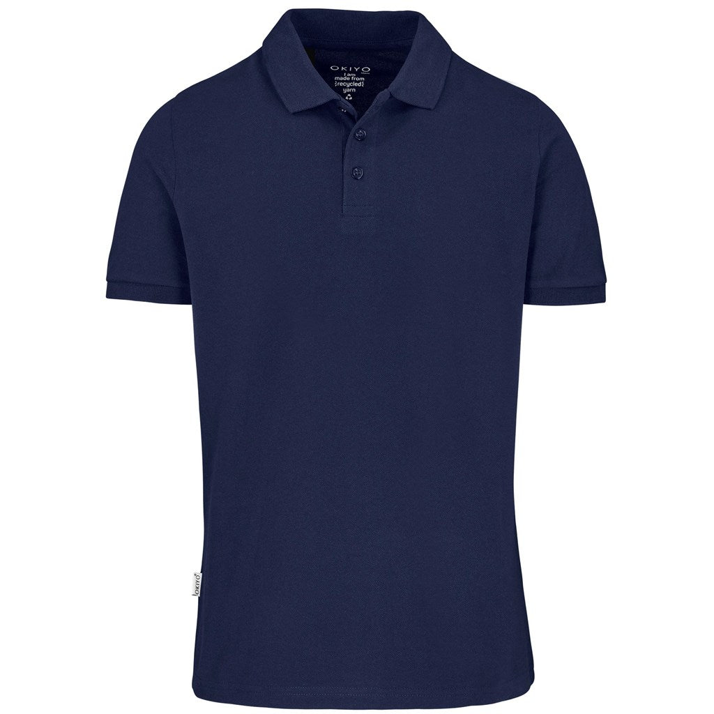 Mens Okiyo Tenyo Eco Golf Shirt in Navy — Print Fast Express
