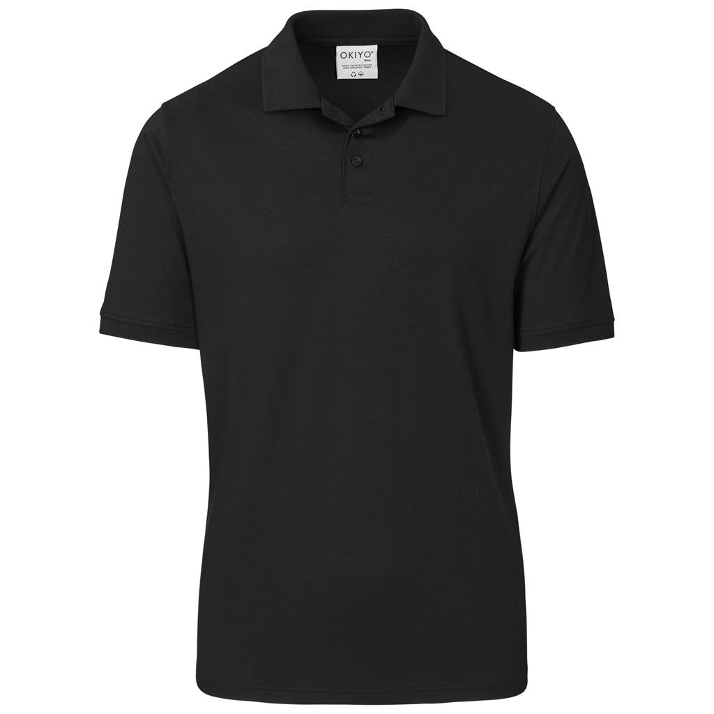 Mens Okiyo Shizen Eco Golf Shirt in Black — Print Fast Express
