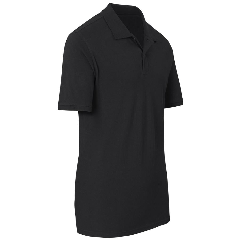 Mens Houston Stretch Golf Shirt in Black - Print Fast Express