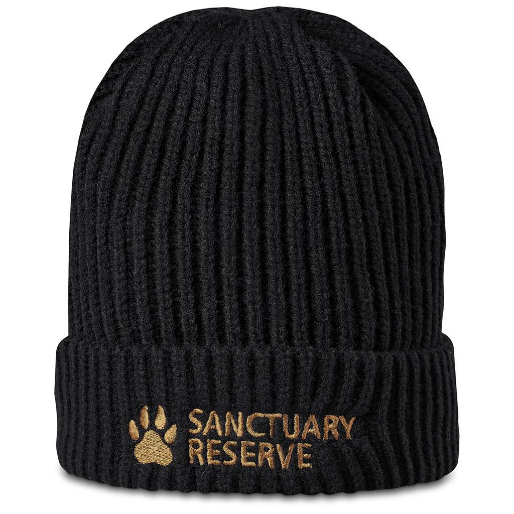 Arctic Acrylic Beanie in Black — Print Fast Express