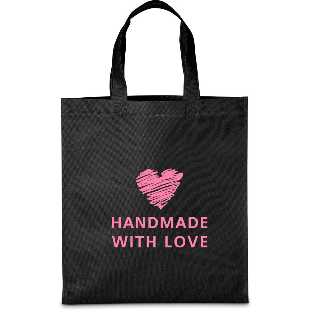 Altitude Budget Non-Woven Shopper in Black — Print Fast Express