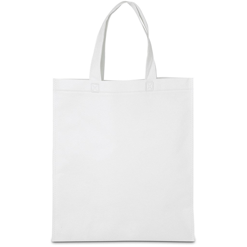 Altitude Budget Non-Woven Shopper in Solid White - Print Fast Express