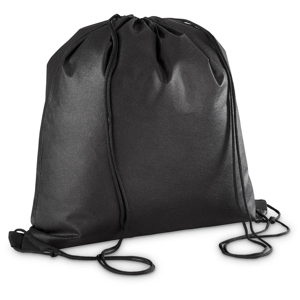Altitude Whitefield Non-Woven Drawstring Bag in Black - Print Fast Express