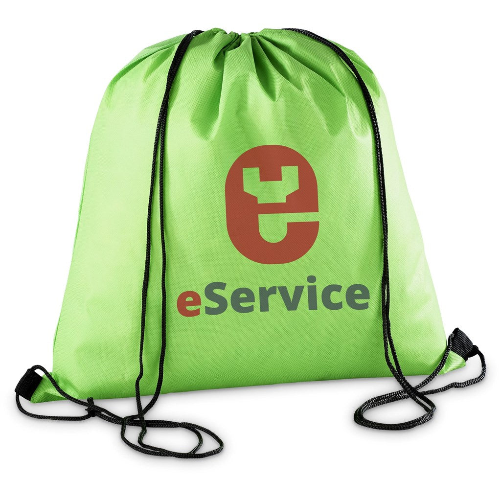Altitude Whitefield Non-Woven Drawstring Bag in Lime — Print Fast Express