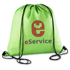 Altitude Whitefield Non-Woven Drawstring Bag in Lime — Print Fast Express