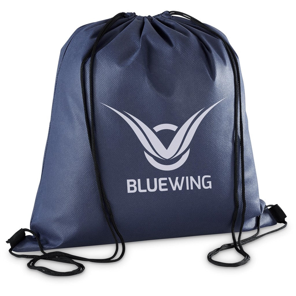 Altitude Whitefield Non-Woven Drawstring Bag in Navy — Print Fast Express