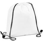 Altitude Whitefield Non-Woven Drawstring Bag in Solid White - Print Fast Express