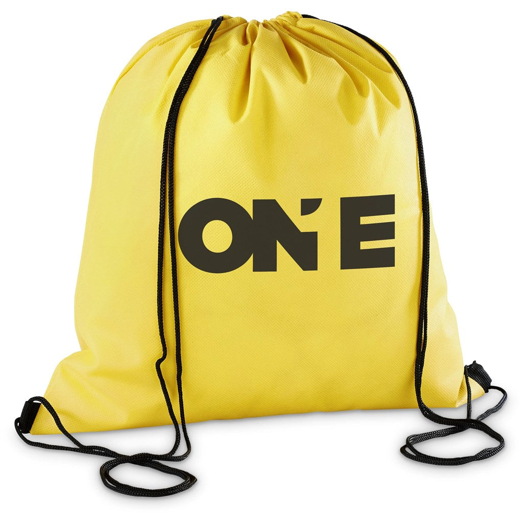 Altitude Whitefield Non-Woven Drawstring Bag in Yellow — Print Fast Express