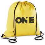 Altitude Whitefield Non-Woven Drawstring Bag in Yellow — Print Fast Express