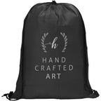Altitude Daily 190T Drawstring Bag in Black — Print Fast Express