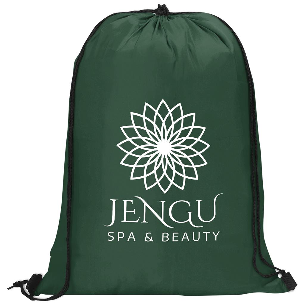 Altitude Daily 190T Drawstring Bag in Dark Green — Print Fast Express