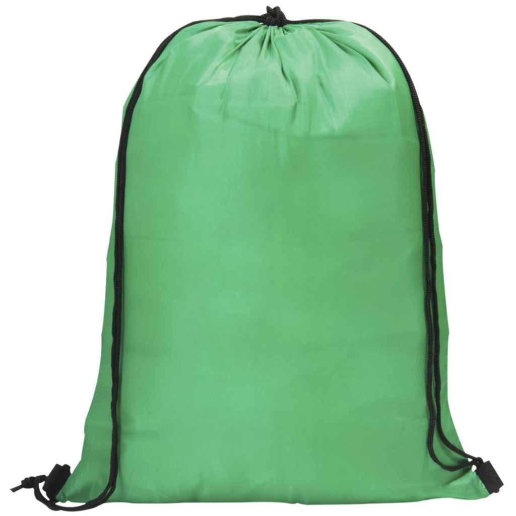 Altitude Daily 190T Drawstring Bag in Green - Print Fast Express