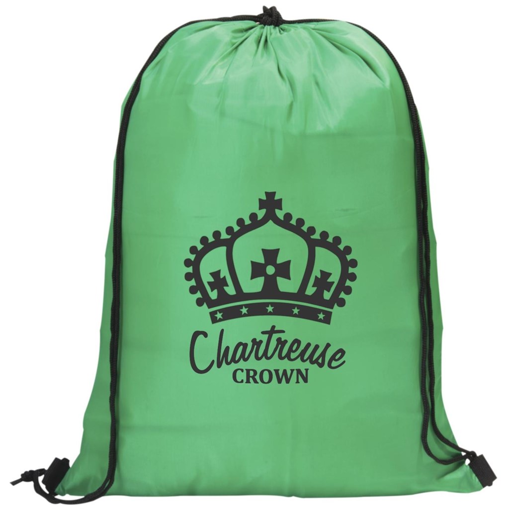 Altitude Daily 190T Drawstring Bag in Green — Print Fast Express