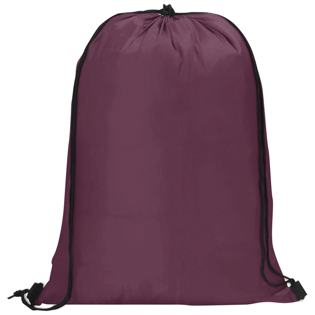 Altitude Daily 190T Drawstring Bag in Maroon - Print Fast Express