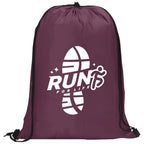 Altitude Daily 190T Drawstring Bag in Maroon — Print Fast Express