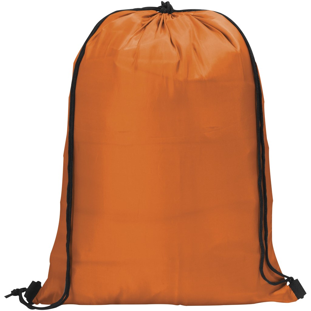 Altitude Daily 190T Drawstring Bag in Orange - Print Fast Express