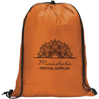 Altitude Daily 190T Drawstring Bag in Orange — Print Fast Express
