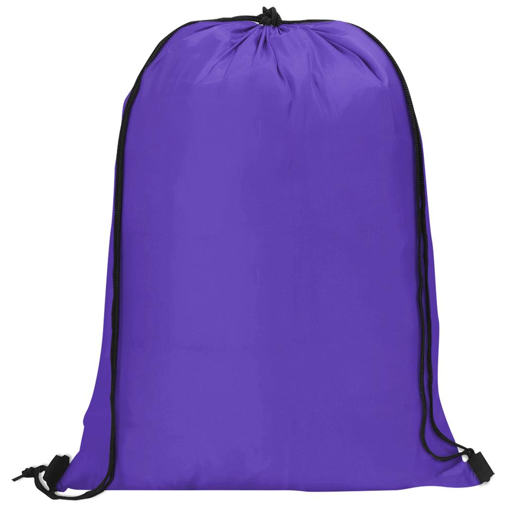 Altitude Daily 190T Drawstring Bag in Purple - Print Fast Express