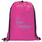 Altitude Daily 190T Drawstring Bag in Pink — Print Fast Express