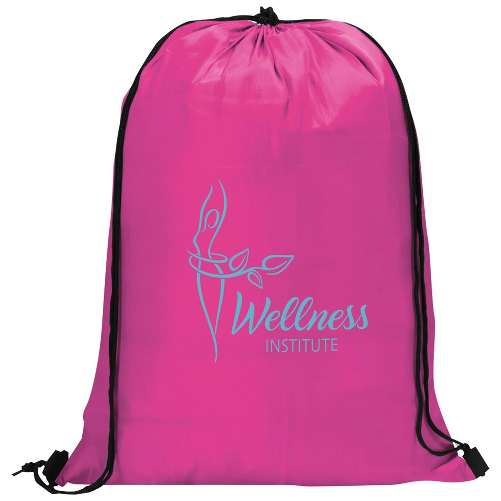 Altitude Daily 190T Drawstring Bag in Pink — Print Fast Express