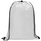 Altitude Daily 190T Drawstring Bag in Solid White - Print Fast Express