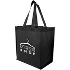 Altitude Shuttle Non-Woven Shopper in Black — Print Fast Express