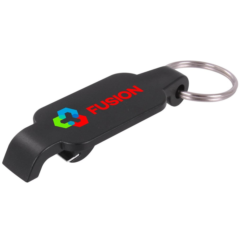Altitude Pop Bottle Opener Keyholder in Black — Print Fast Express